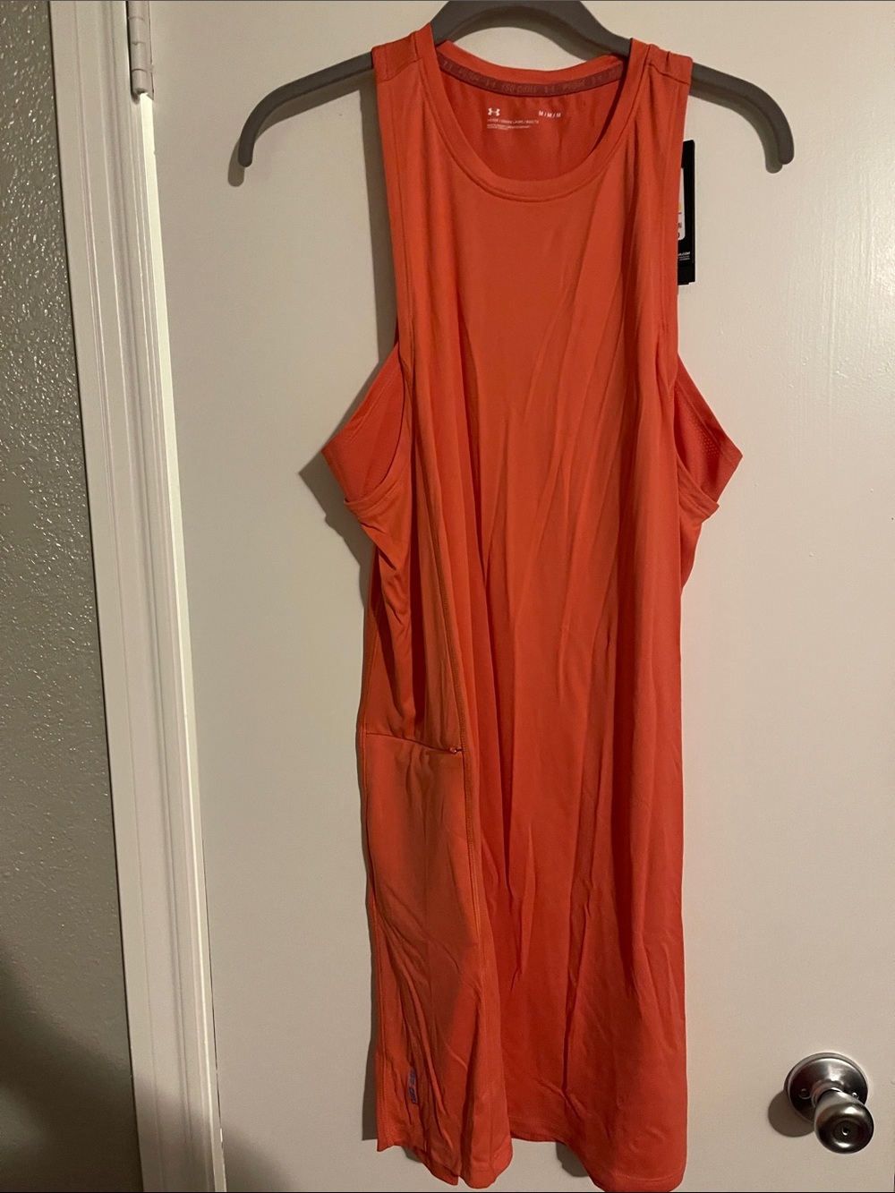 Under Armour Orange Athletic Tank Dress with Side Pocket